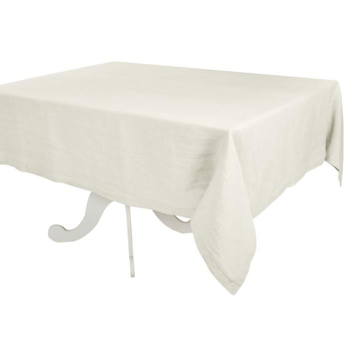 VENT DU SUD Nappe SYMPHONIE - Composition : 100% lin lavé 260gr/m˛ - Dimensions : 160 x 250 cm  - Lavable a 60°C - Ficelle