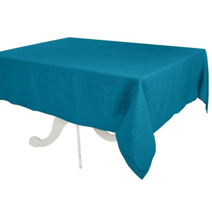 VENT DU SUD Nappe SYMPHONIE - Composition : 100% lin lavé 260gr/m˛ - Dimensions : 160 x 250 cm - Lavable a 60°C - JADE