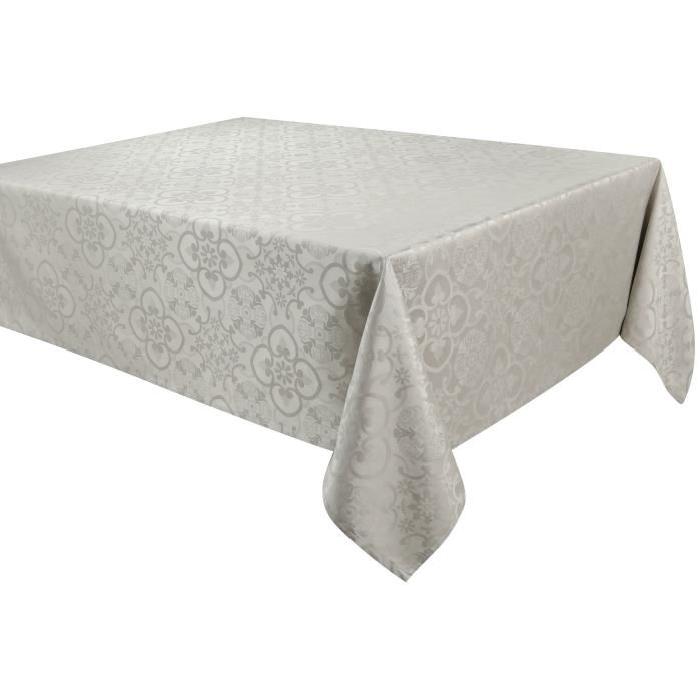 VENT DU SUD Nappe jacquard FARO - 168x250cm - Sépia