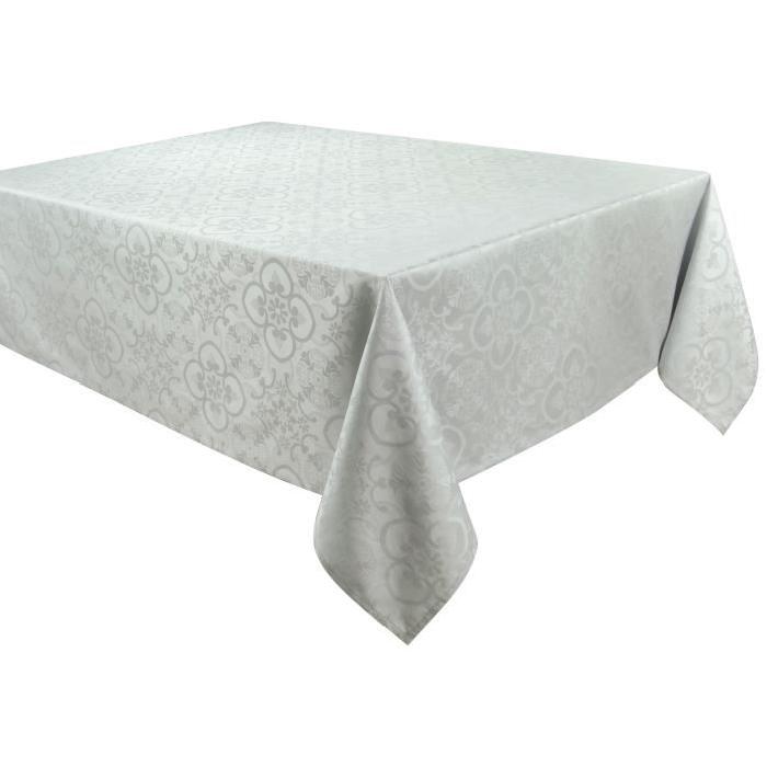 VENT DU SUD Nappe jacquard FARO - 168x250cm - Perle