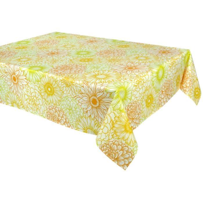 VENT DU SUD Nappe enduite riviera 160 x 250 - Safran