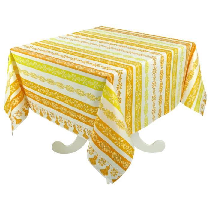 VENT DU SUD Nappe enduite Cuzco 160 x 160 - Kiwi