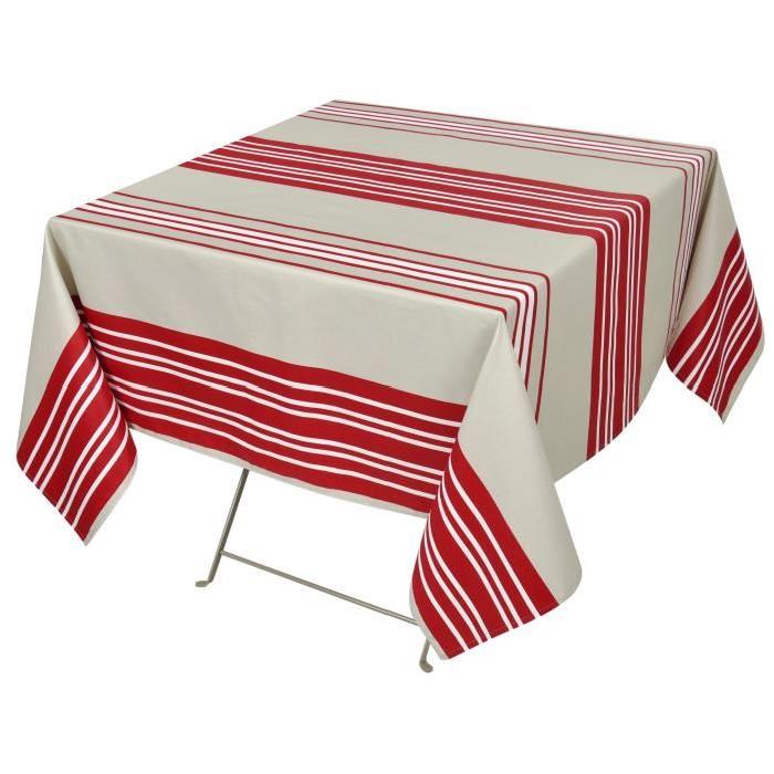 VENT DU SUD Nappe enduite Barbazan 160 x 160 - Pavot