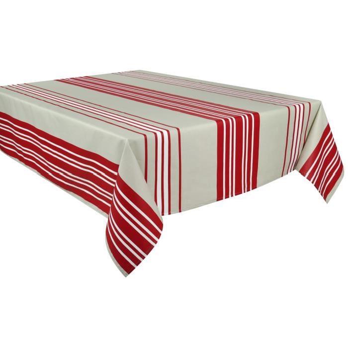 VENT DU SUD Nappe enduite Barbazan 160 x 200 - Pavot