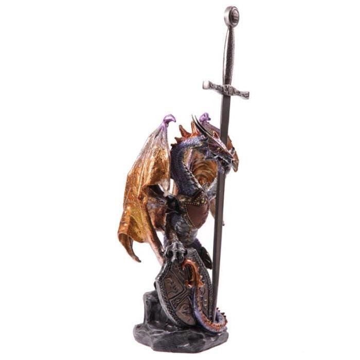 Figurine  Dragon gardien du feu - 27 cm