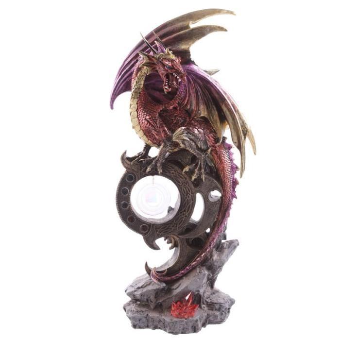 Figurine Dragon de feu pendule - 44 cm