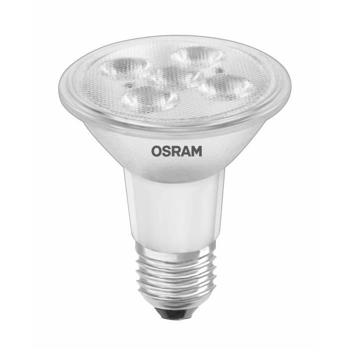 OSRAM Ampoule spot LED E27 PAR20 5 W équivalent a 51 W blanc chaud dimmable variateur