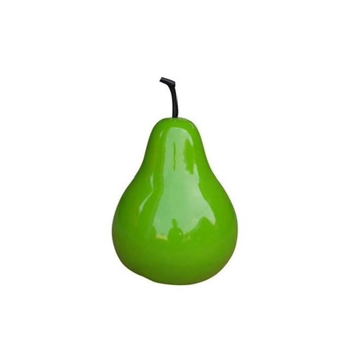 Poire en polyresine 20 cm vert