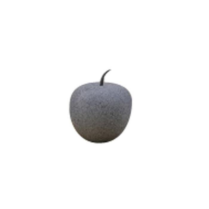 Pomme en résine 16 cm gris