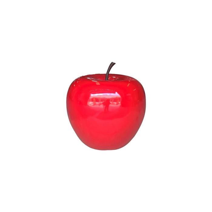 HOMEA Pomme déco en polyrésine 30xH27 cm rouge