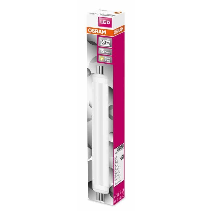 OSRAM Tube LED Linolite S19 9 W équivalent a 60 W blanc chaud