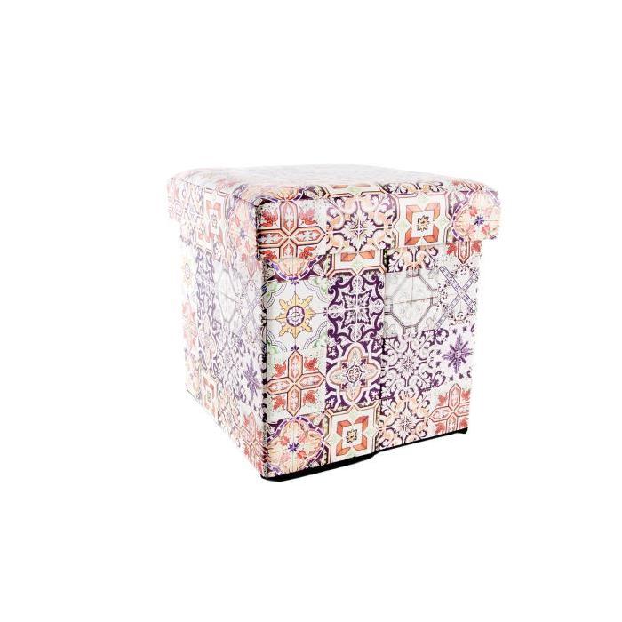 Pouf De Rangement Pliant Ella 32x32x34cm