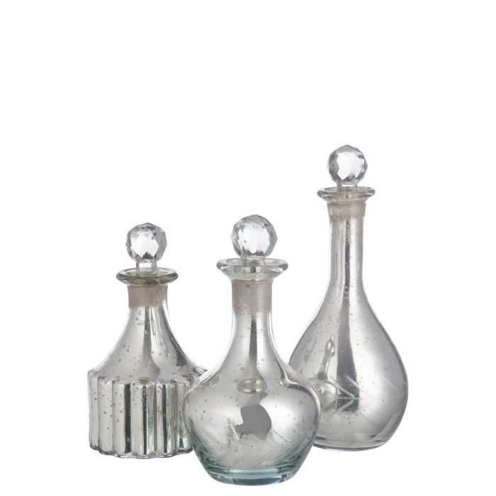 Carafe en verre 10x10x18 cm Effet miroir