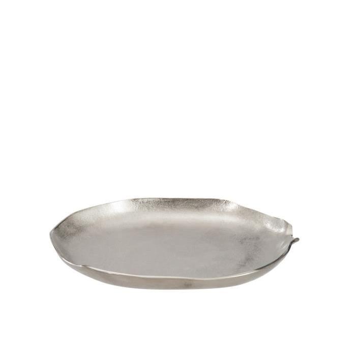 Plateau rond ondulé Alu 38x39x5 cm Argent