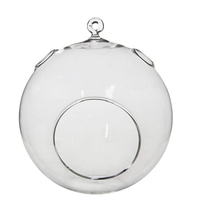 MICA DECORATIONS Lot de 2 Boules déco - Verre - Transparent