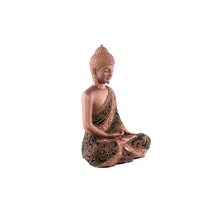 Figurine de décoration Bouddha - Effet tissu - Doré