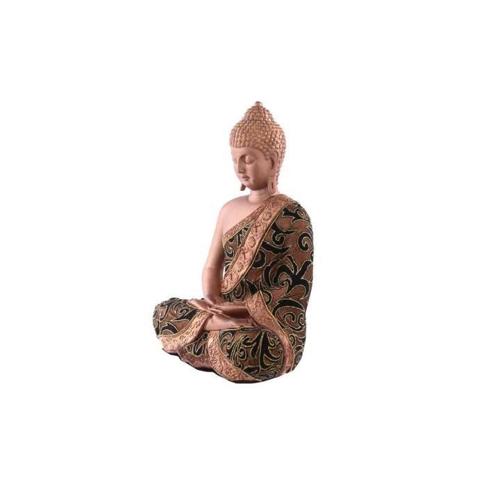 Figurine de décoration Bouddha - Effet tissu - Doré