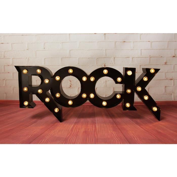 Mot "rock" lumineux LED 0,06 W 59x5 cm gris