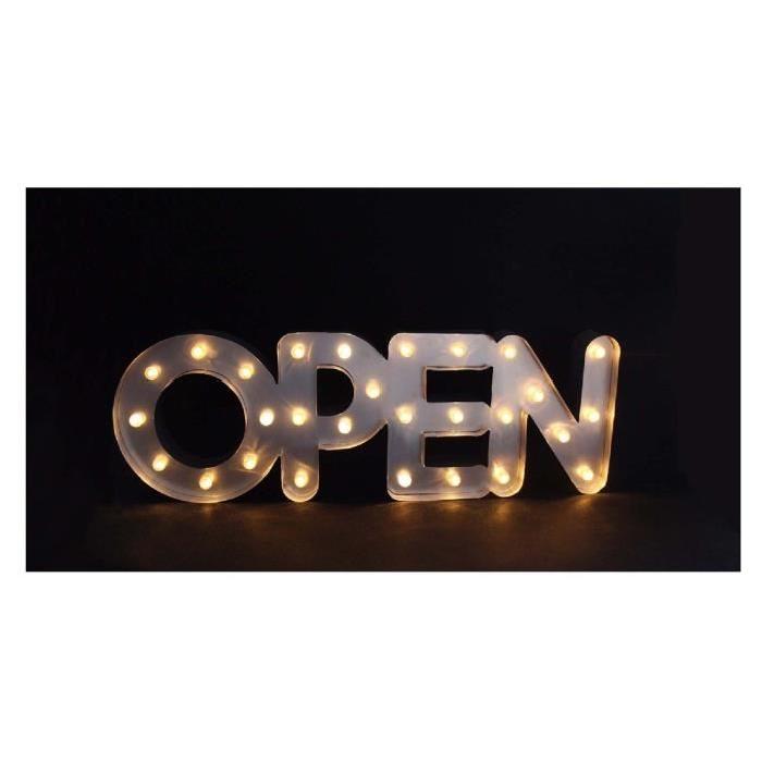 Mot "open" lumineux LED 0,06 W 69x5 cm noir