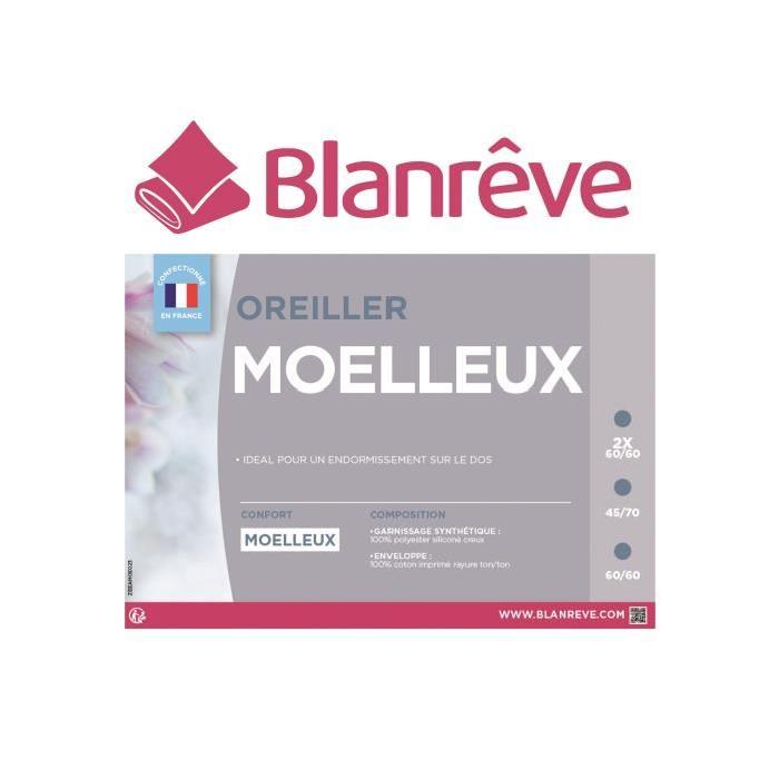 BLANREVE Oreiller Moelleux 60x60 cm blanc
