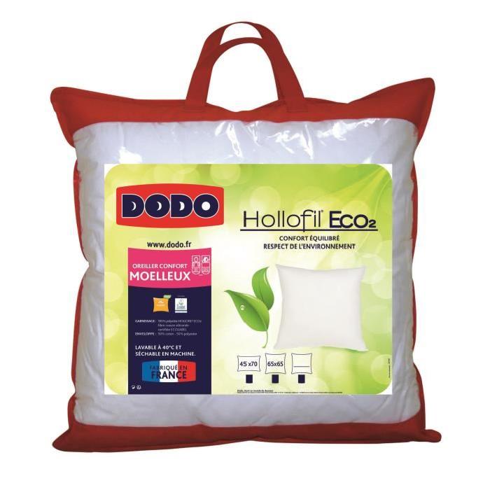 DODO Oreiller Hollofil Eco˛ Label 65x65 cm blanc