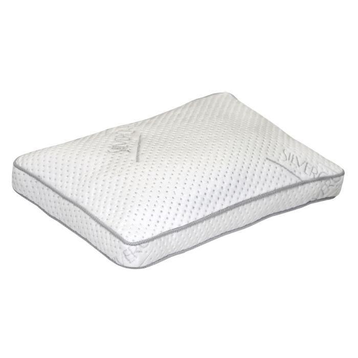 DORMIPUR Oreiller mousse a mémoire de forme Carat Luxe confort soft 40x60 cm blanc