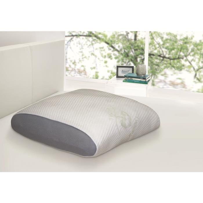 DORMIPUR Oreiller mousse a mémoire de forme Juno confort soft 60x60 cm blanc