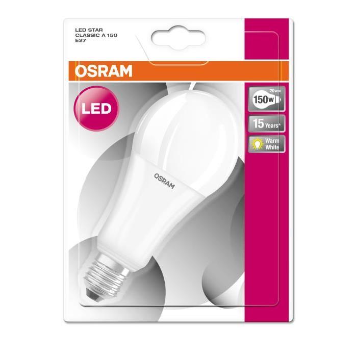 OSRAM Ampoule LED E27 20 W équivalent a 150 W blanc chaud