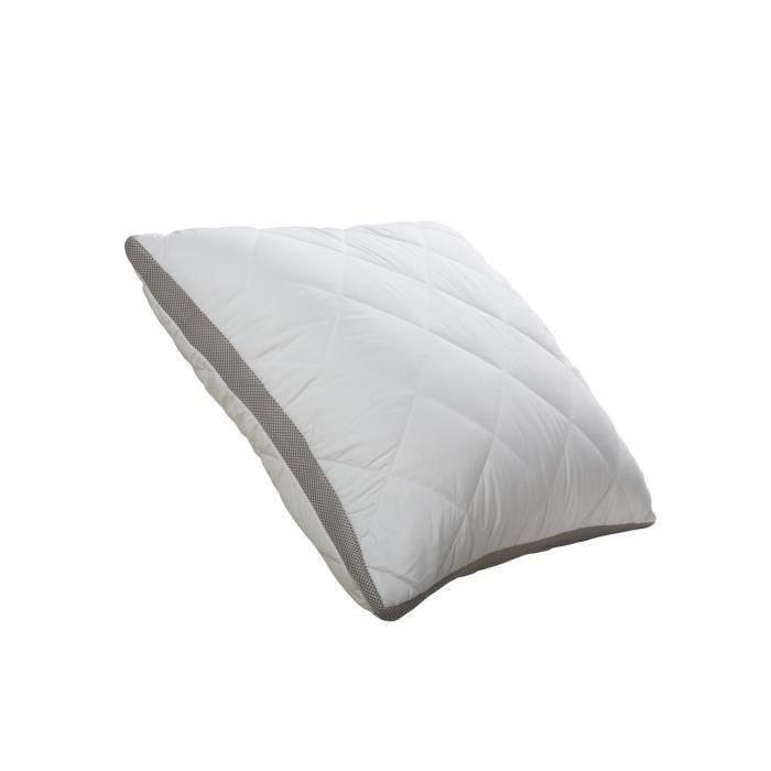 BULTEX Oreiller Supersoft Night déhoussable 60x60 cm blanc et anthracite