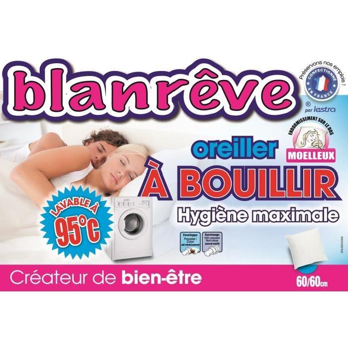 BLANREVE Oreiller A bouillir 60x60 cm blanc