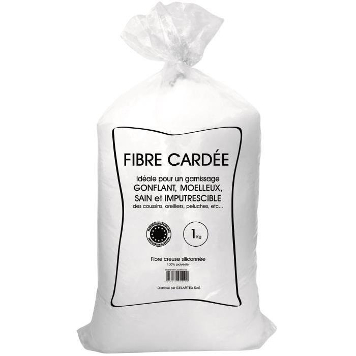 SOLEIL D'OCRE Balle de fibres Anti-Acariens 1 kg blanc