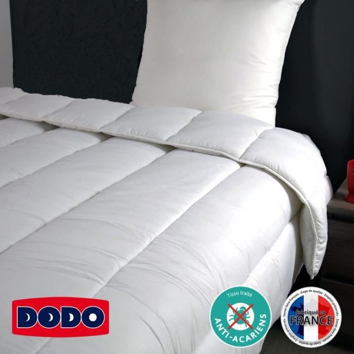 DODO Pack Anti-acariens Reves d'hiver - 1 couette 140x200 cm + 1 oreiller 60x60 cm blanc