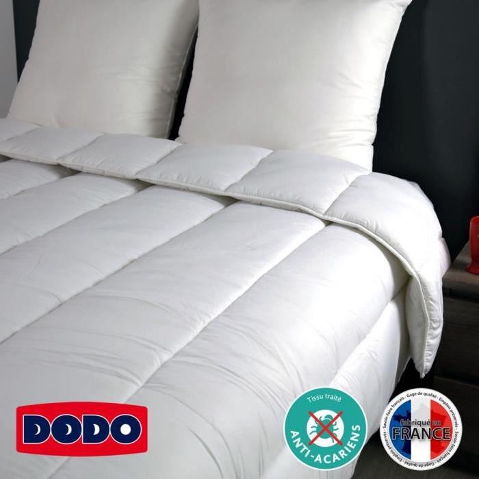 DODO Pack Anti-acariens Reves d'hiver - 1 couette 240x260 cm + 2 oreillers 60x60 cm blanc