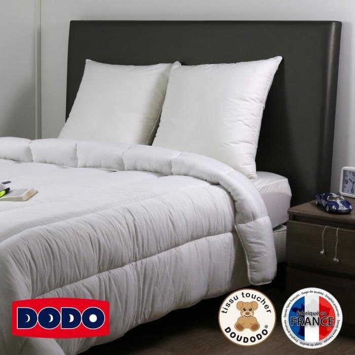 DODO Pack FAMILY : 1 couette 140x200 cm + 1 oreiller 60x60 cm + 1 protege-oreiller blanc