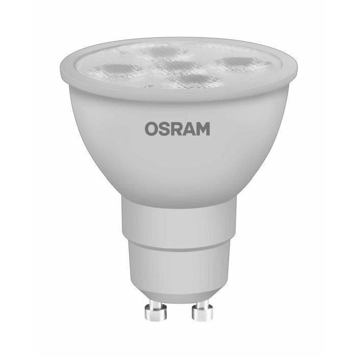 OSRAM Ampoule spot LED GlowDim GU10 6 W équivalent a 50 W dimmable variateur blanc chaud