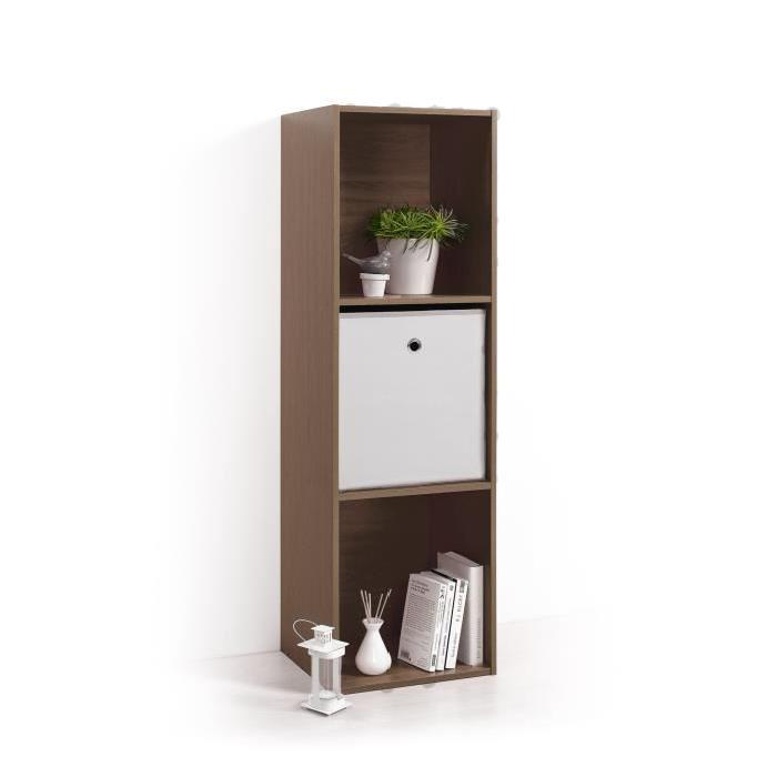 HOMEA Cube de rangement avec 3 niches 100,8x34,4x29,5 cm gris cérusé