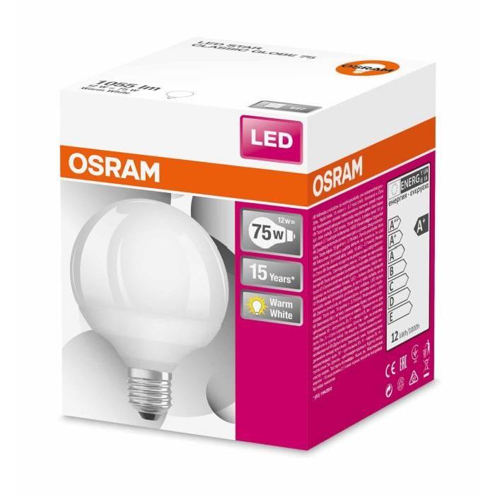 OSRAM Ampoule LED 12 W équivalent a 75 W blanc chaud