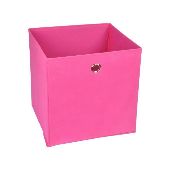 HOMEA Panier de rangement intissé 31x29x31 cm fuchsia