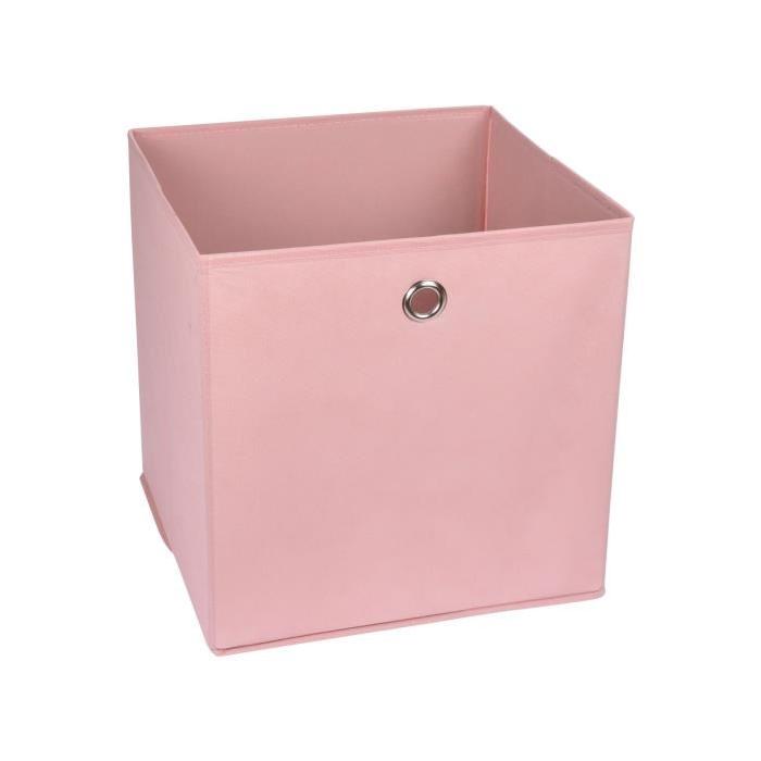 HOMEA Panier de rangement intissé 31x29x31 cm rose poudré