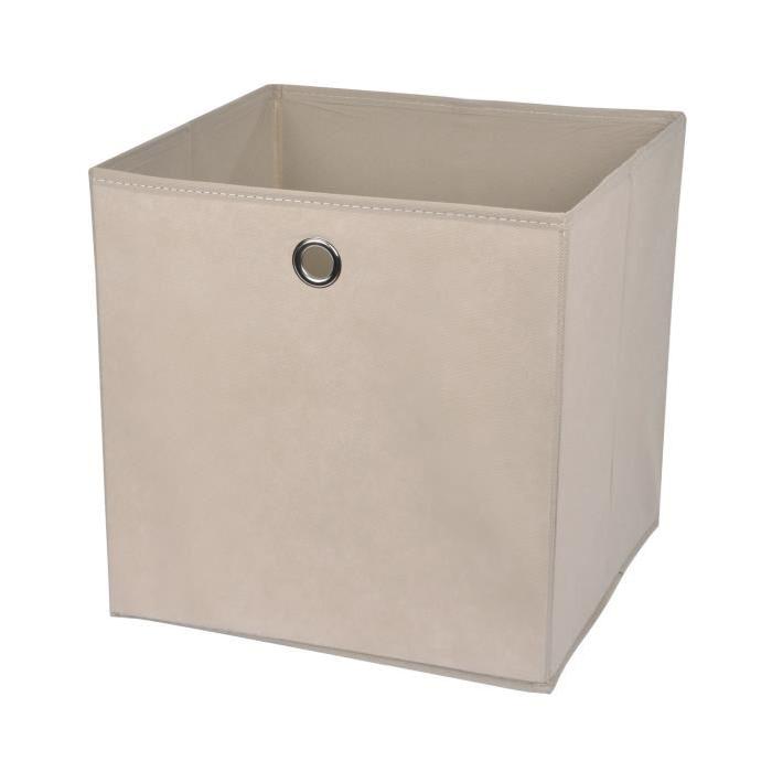 HOMEA Panier de rangement intissé 31x29x31 cm taupe