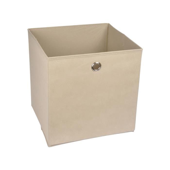 HOMEA Panier de rangement intissé 31x29x31 cm taupe