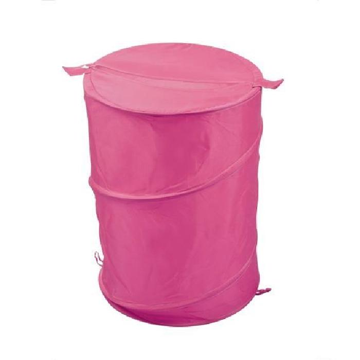 HOMEA Panier a linge Pop up vita 63L D40 cm H50 cm fuchsia