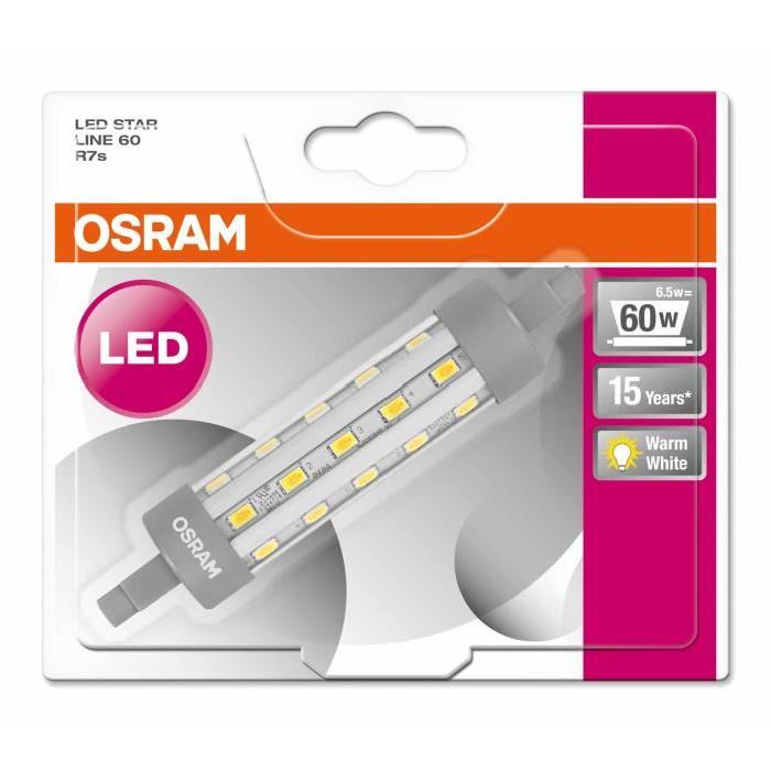 OSRAM Ampoule LED R7S 7 W équivalent a 60 W blanc chaud