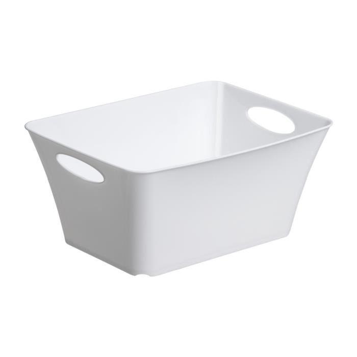 SUNDIS Corbeille panier Living Box XS 5L 29,5x21,6x13,5 cm blanc