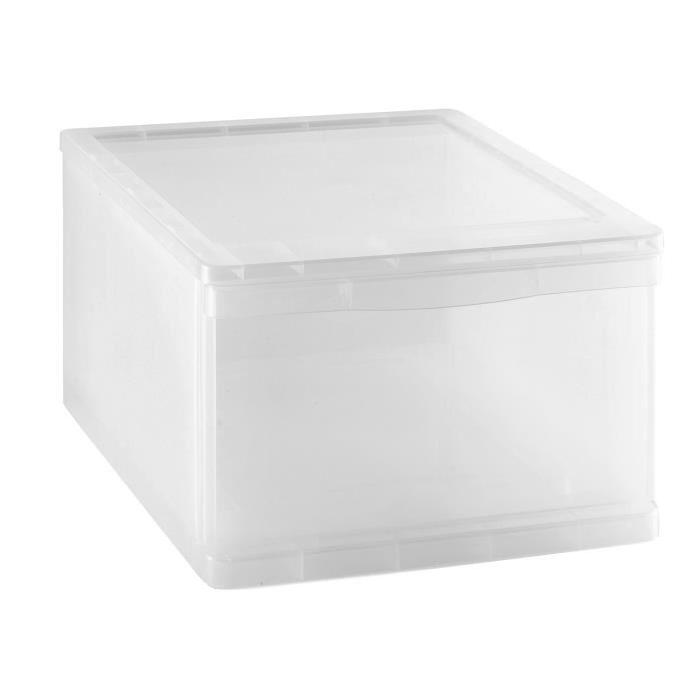 SUNDIS Tiroir de rangement Clear Drawer GM 20L 39x32x21,5 cm transparent