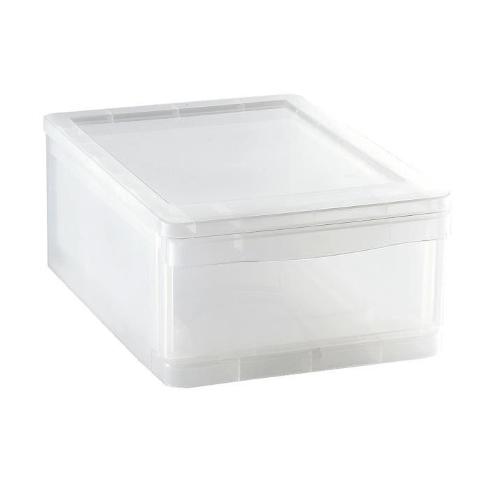 SUNDIS Tiroir de rangement Clear Drawer PM 8L 35x25,5x14 cm transparent