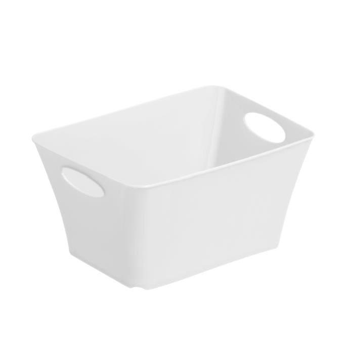 SUNDIS Corbeille panier Living Box Mini 1,5L 18x13,4x9 cm blanc