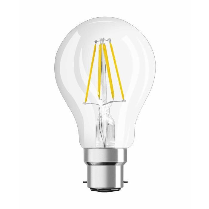 OSRAM Ampoule filament LED B22 4 W équivalent a 40 W blanc chaud