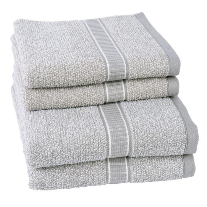 JULES CLARYSSE Lot de 2 serviettes + 2 draps de bain Jasper - Brun