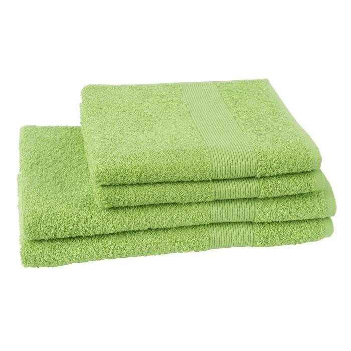 JULES CLARYSSE Lot de 2 serviettes + 2 draps de bain Viva - Vert